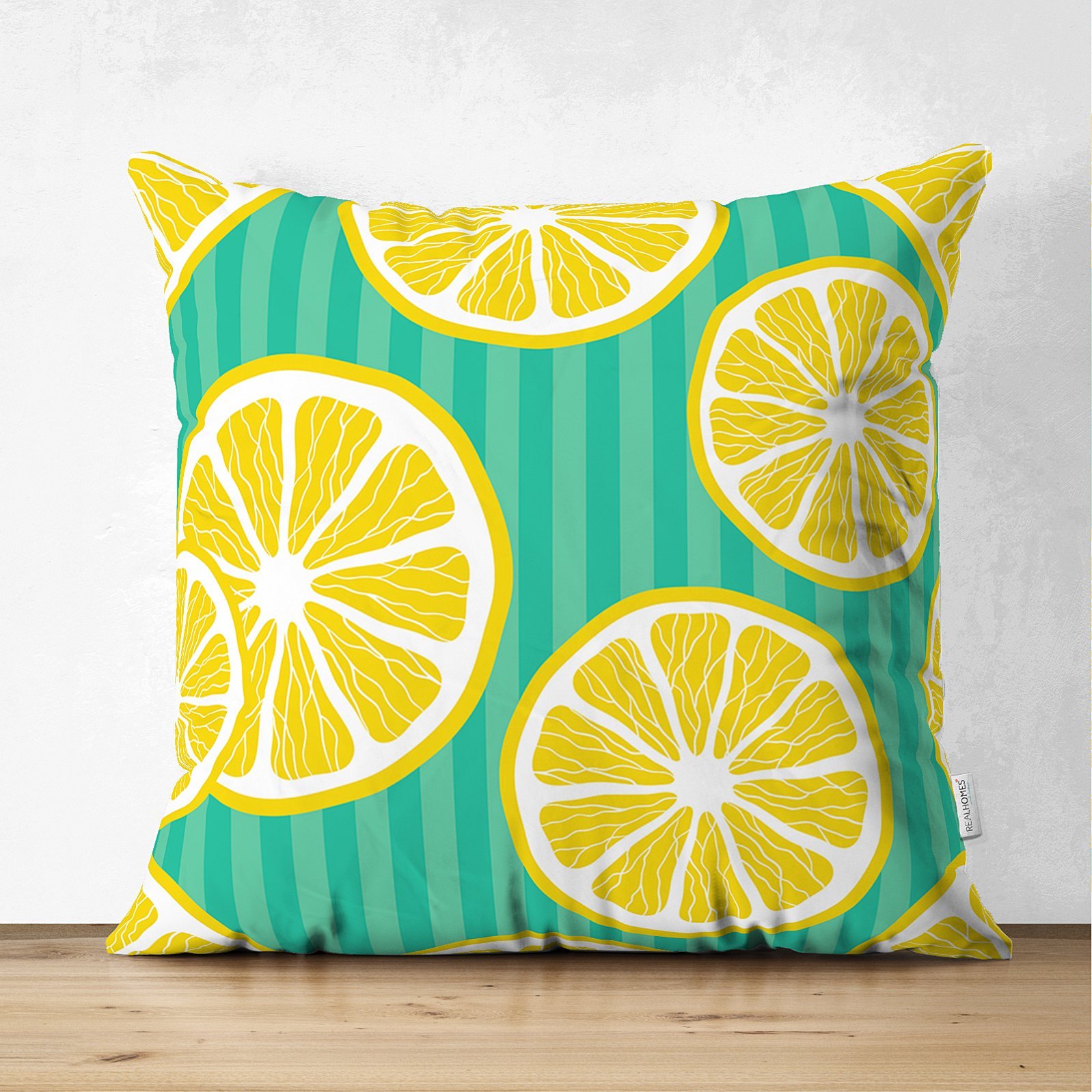 Suet-K3471-Yesil-Zeminde-Limonlar-Ozel-Tasarimli-Modern-Suet-Yastik-Kirlent-Kilifi