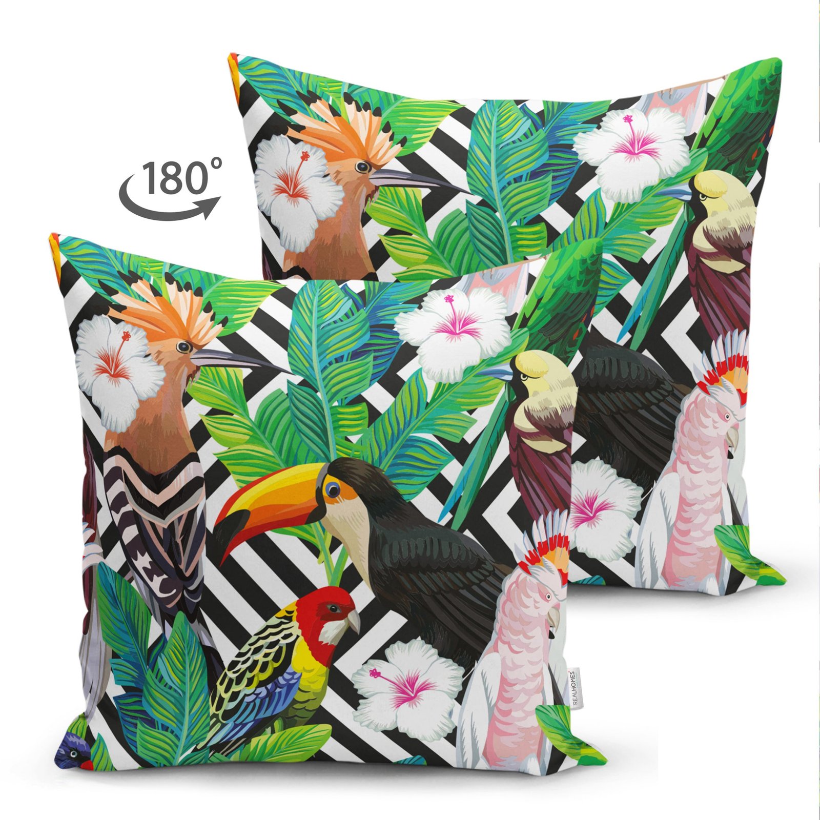 Suet-K3502-Geometrik-Zeminde-Tropikal-Desenli-Dijital-Baskili-Modern-Suet-Yastik-Kirlent-Kilifi-1