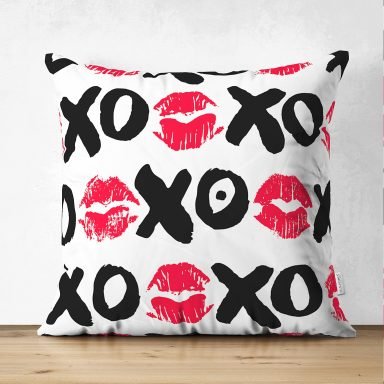 XO Özel Tasarımlı Dijital Baskılı Modern Süet Yastık Kırlent Kılıfı