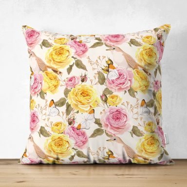 Spring Özel Tasarım Dijital Baskılı Modern Süet Yastık Kırlent Kılıfı