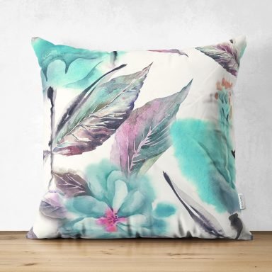 Mavinin Zarafeti Dijital Baskılı Modern Süet Yastık Kırlent Kılıfı