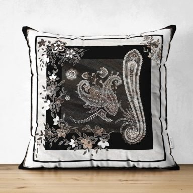 Modern Sanat Tasarımlı Dijital Baskılı Süet Yastık Kırlent Kılıfı