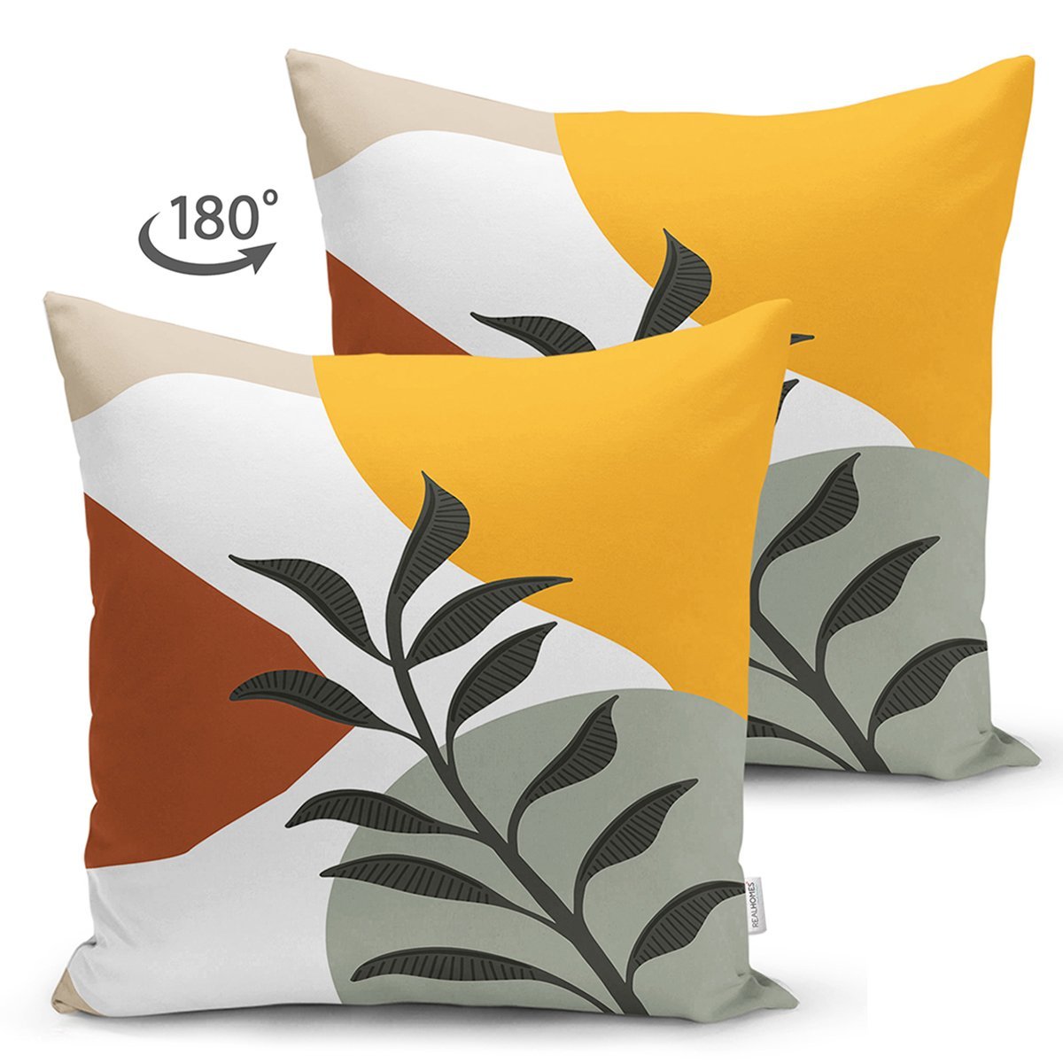 Suet-K7519-Renkli-Zeminli-Onedraw-Cizimli-Yaprak-Desenli-Dijital-Baskili-Modern-Suet-Yastik-Kirlent-Kilifi-1