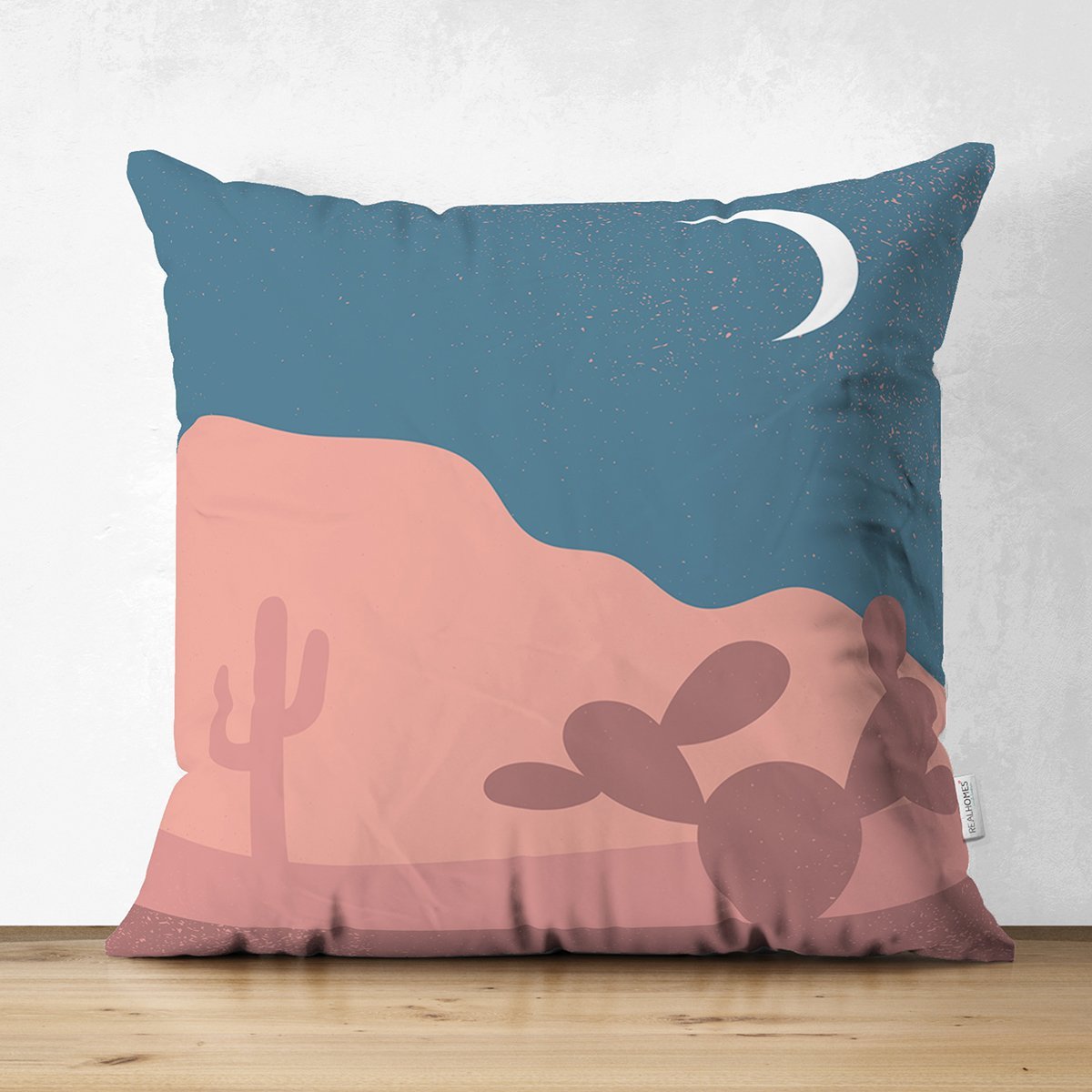 Suet-K7595-Pastel-Zemin-Uzerinde-Ay-Cizimli-Dijital-Baskili-Modern-Suet-Yastik-Kirlent-Kilifi