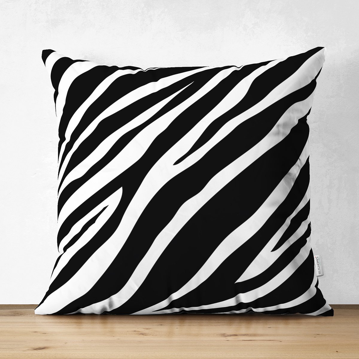 Suet-K7607-Beyaz-Zemin-Uzerinde-Zebra-Desenli-Dijital-Baskili-Modern-Suet-Yastik-Kirlent-Kilifi