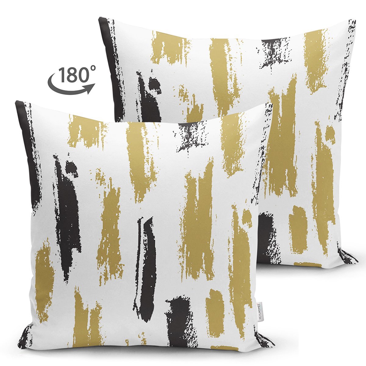 Suet-K7664-Beyaz-Zemin-Uzerinde-Gold-Detayli-Geometrik-Cizimli-Dijital-Baskili-Modern-Suet-Yastik-Kirlent-Kilifi-1