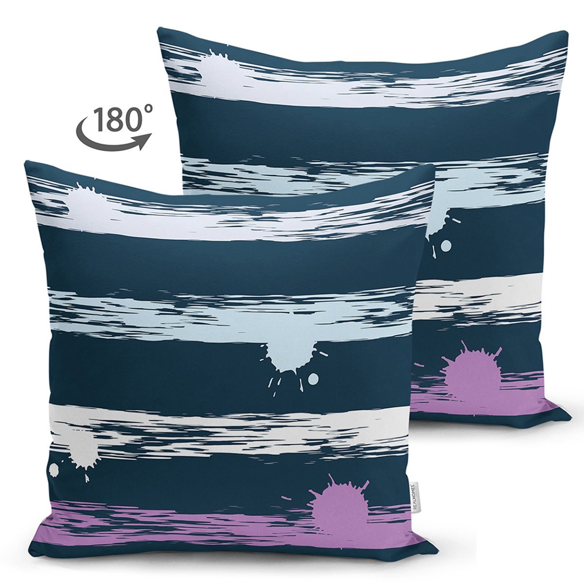 Suet-K7766-Siyah-Zemin-Uzerinde-Modern-Cizgili-Dijital-Baskili-Modern-Suet-Yastik-Kirlent-Kilifi-1