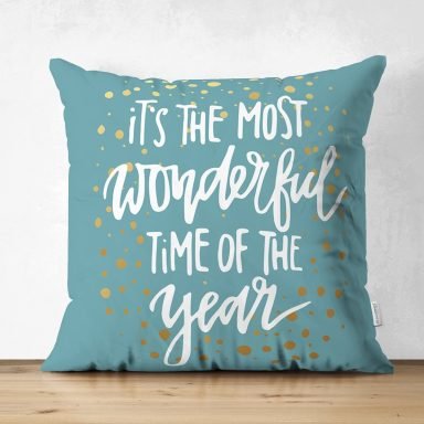 Renkli Zemin Üzerinde Gold Detaylı Dijital Baskılı Modern Süet Yastık Kırlent Kılıfı