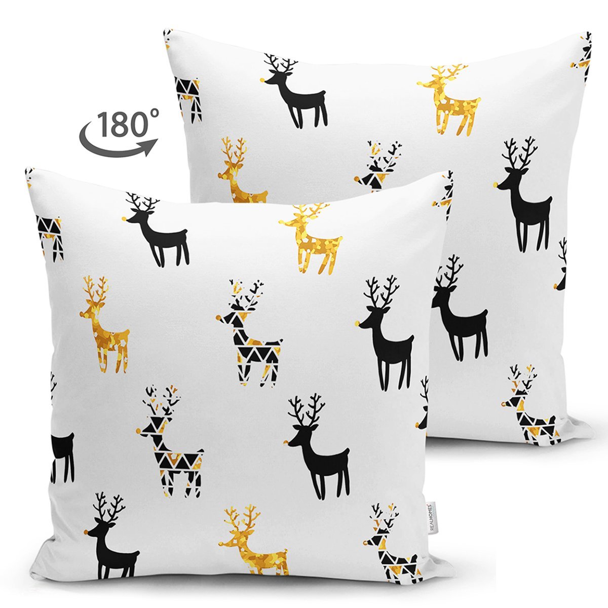 Suet-K7864-Beyaz-Zemin-Uzerinde-Modern-Geyik-Desenli-Dijital-Baskili-Modern-Suet-Yastik-Kirlent-Kilifi-1