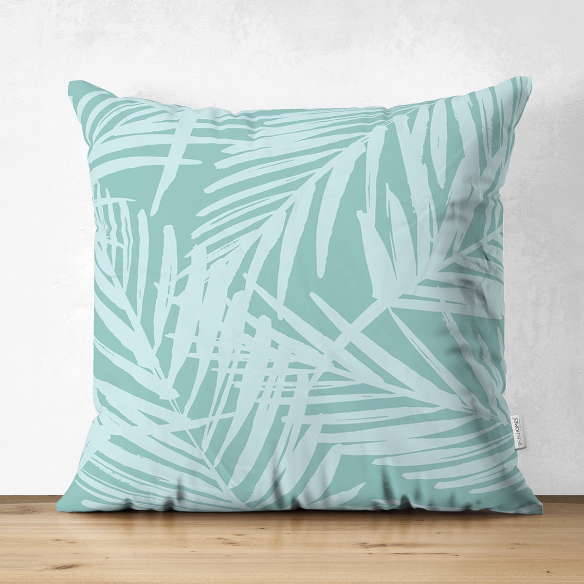 Suet-K7893-Renkli-Zemin-Uzerinde-Yaprak-Desenli-Dijital-Baskili-Modern-Suet-Yastik-Kirlent-Kilifi