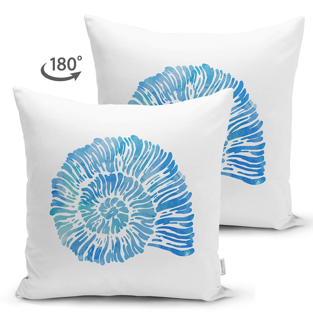 Suet-K8022-Beyaz-Zemin-Uzerinde-Renkli-Deniz-Kabugu-Desenli-Dijital-Baskili-Modern-Suet-Yastik-Kirlent-Kilifi-1