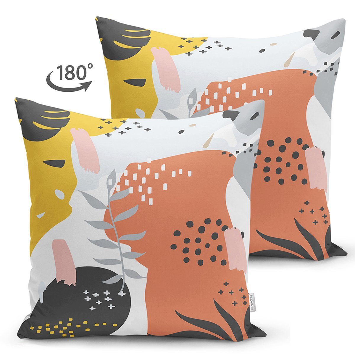 Suet-K8025-Beyaz-Zemin-Uzerinde-Pastel-Renkli-Yaprak-Desenli-Dijital-Baskili-Modern-Suet-Yastik-Kirlent-Kilifi-1