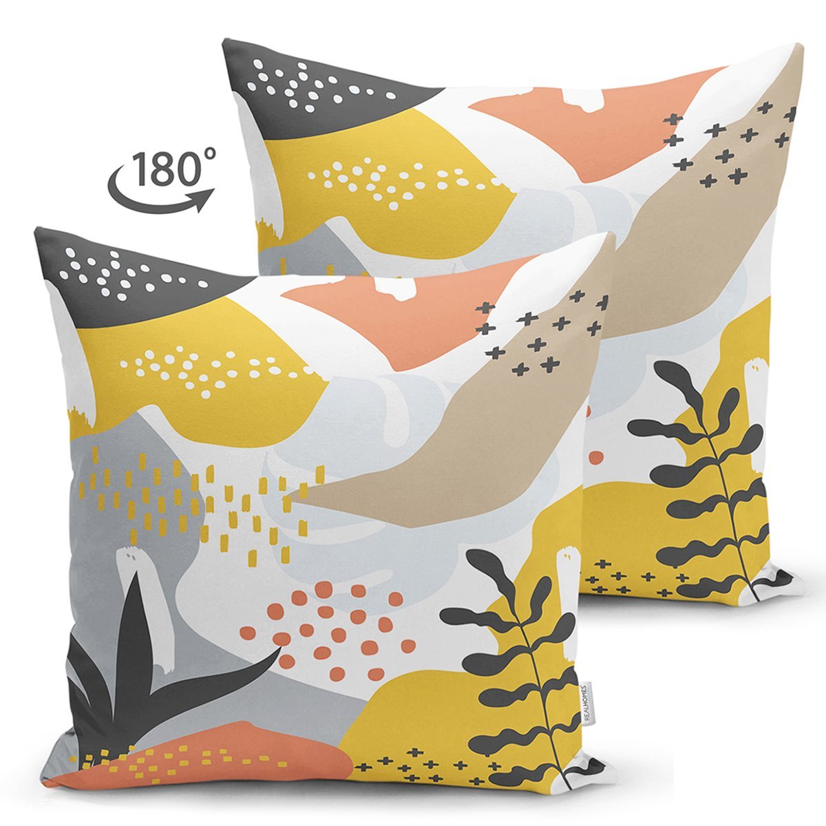 Suet-K8027-Beyaz-Zemin-Uzerinde-Pastel-Renkli-Yaprak-Desenli-Dijital-Baskili-Modern-Suet-Yastik-Kirlent-Kilifi-1