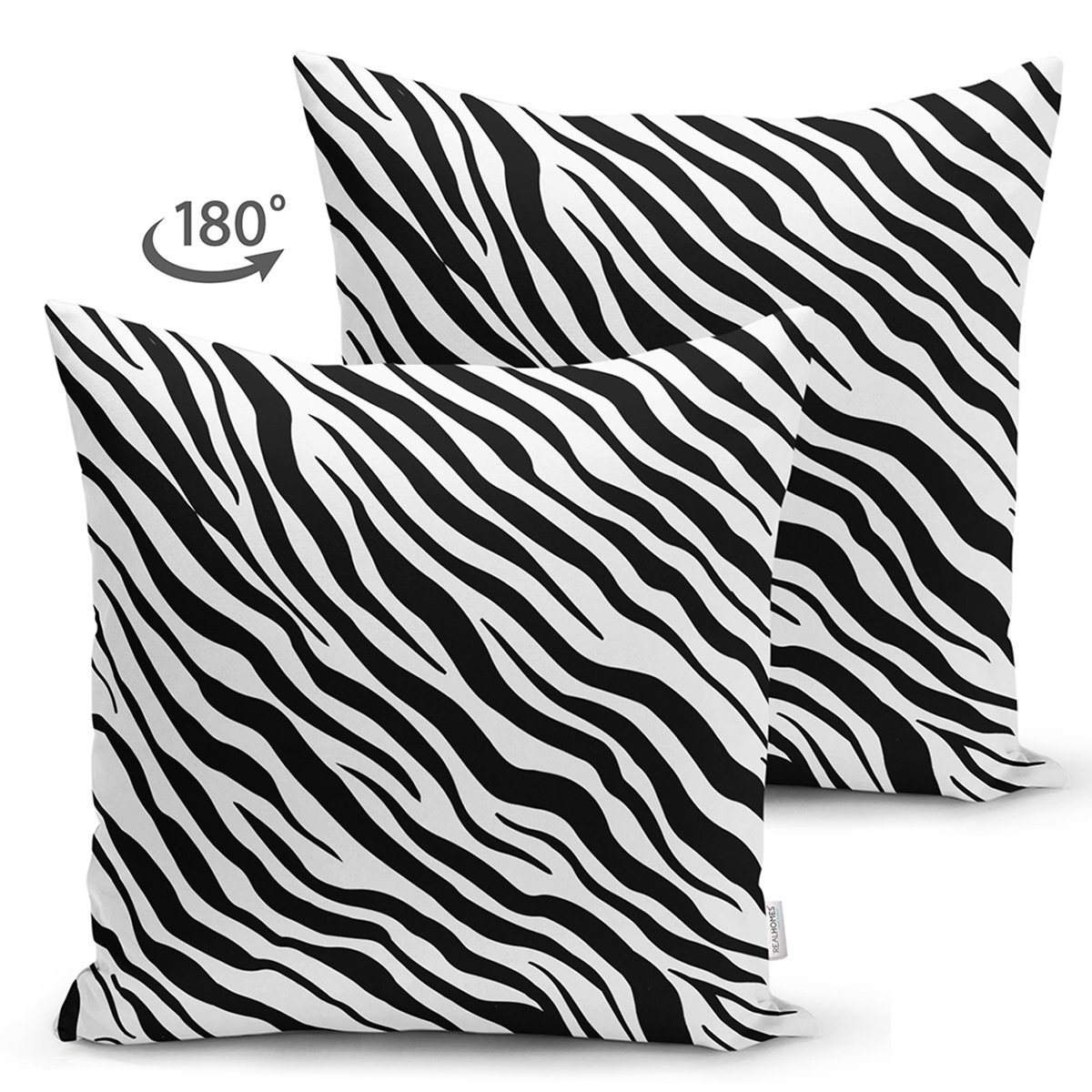 Suet-K8044-Beyaz-Zemin-Uzerinde-Siyah-Zebra-Desenli-Dijital-Baskili-Modern-Suet-Yastik-Kirlent-Kilifi-1