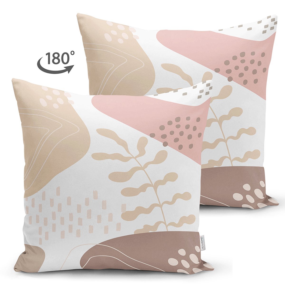 Suet-K8048-Beyaz-Zemin-Uzerinde-Pastel-Renkli-Yaprak-Desenli-Dijital-Baskili-Modern-Suet-Yastik-Kirlent-Kilifi-1