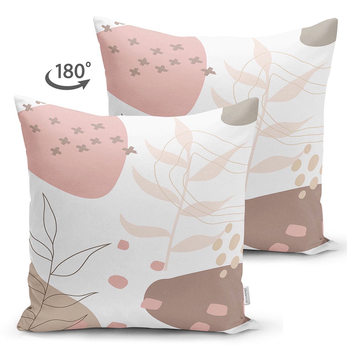 Suet-K8049-Beyaz-Zemin-Uzerinde-Pastel-Renkli-Yaprak-Desenli-Dijital-Baskili-Modern-Suet-Yastik-Kirlent-Kilifi-1