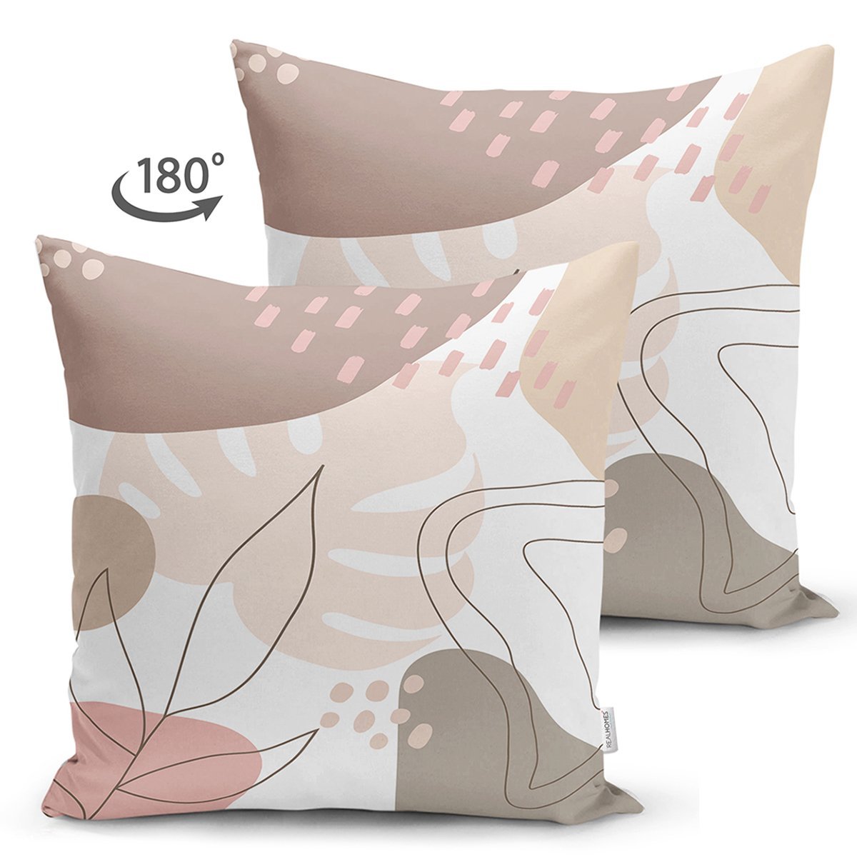 Suet-K8051-Beyaz-Zemin-Uzerinde-Pastel-Renkli-Yaprak-Desenli-Dijital-Baskili-Modern-Suet-Yastik-Kirlent-Kilifi-1