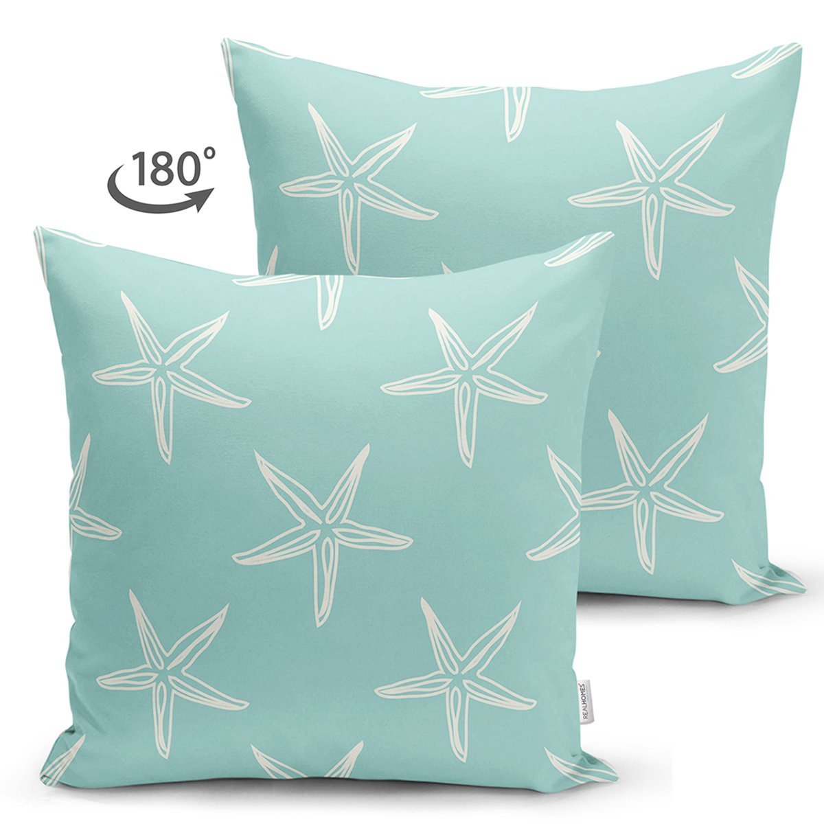 Suet-K8086-Renkli-Zemin-Uzerinde-Deniz-Yildizi-Desenli-Dijital-Baskili-Modern-Suet-Yastik-Kirlent-Kilifi-1