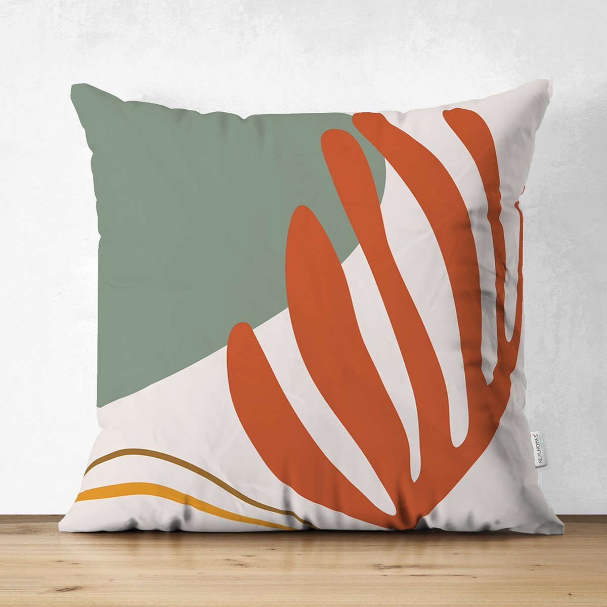 Suet-K8115-Pastel-Zemin-Uzerinde-Yaprak-Desenli-Dijital-Baskili-Modern-Suet-Yastik-Kirlent-Kilifi