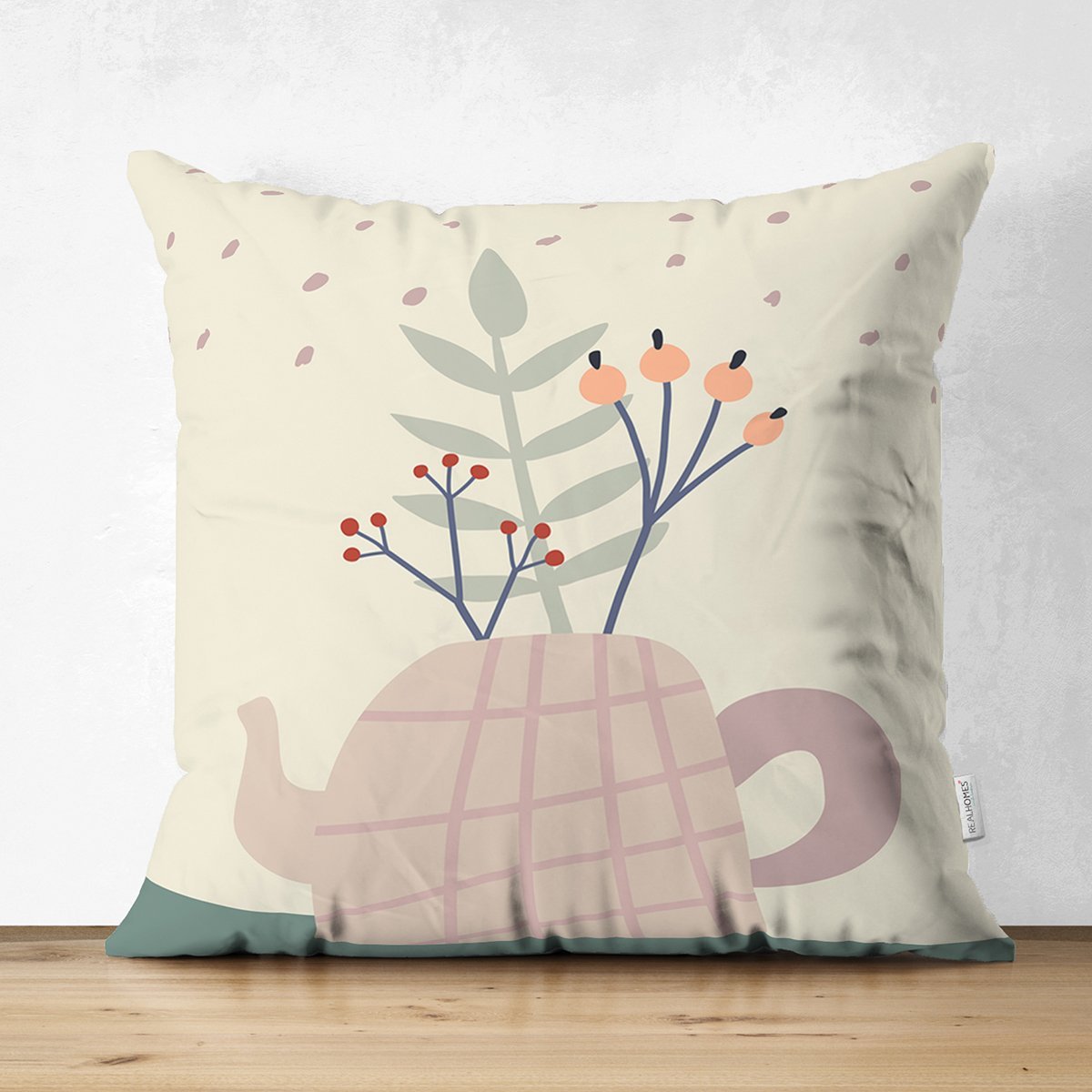 Suet-K8138-Pastel-Zemin-Uzerinde-Yaprak-Desenli-Dijital-Baskili-Modern-Suet-Yastik-Kirlent-Kilifi