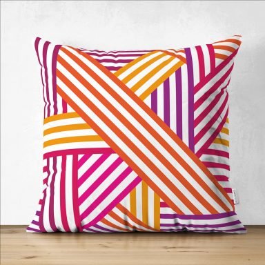 Sevgililer Günü Temalı Özel Tasarım Dijital Baskılı Modern Süet Yastık Kırlent Kılıfı