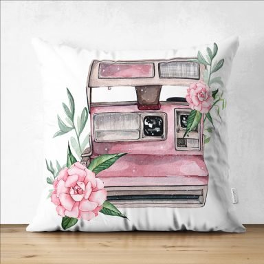 Sevgililer Günü Temalı Özel Tasarım Dijital Baskılı Modern Süet Yastık Kırlent Kılıfı