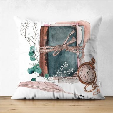 Sevgililer Günü Temalı Özel Tasarım Dijital Baskılı Modern Süet Yastık Kırlent Kılıfı