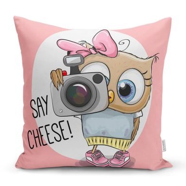 Sevimli Kediler Dijital Baskılı Dekoratif Yastık Kırlent Kılıfı