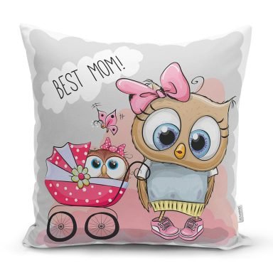 Sevimli Kediler Dijital Baskılı Dekoratif Yastık Kırlent Kılıfı