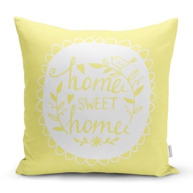 Home Sweet Home Dijital Baskılı Dekoratif Yastık Kırlent Kılıfı - yk511
