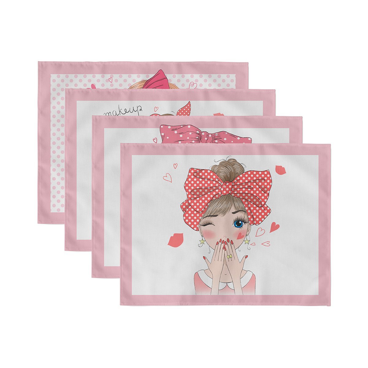 Servis4lu-Set46-4lu-Pop-Art-Kiz-Cizimli-Amerikan-Servis-Seti-2