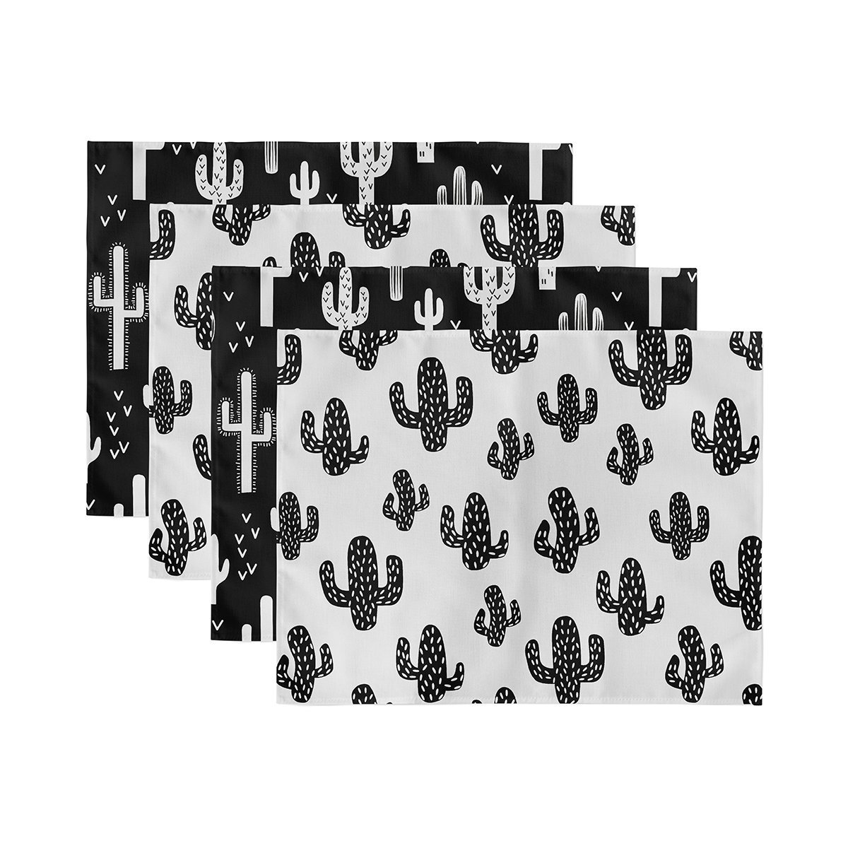 Servis4lu-Set9-4lu-Siyah-Beyaz-Kaktus-Tasarimli-Amerikan-Servis-Seti-2
