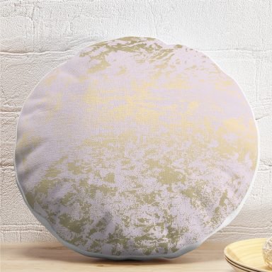 Açık Pembe Renkli Gradyan Desenli Dijital Baskılı Modern Yuvarlak Yastık Kırlent Kılıfı