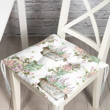 Flower & Çiçek Demetleri Özel Tasarım Dijital Baskılı Modern Pofidik Sandalye Minderi