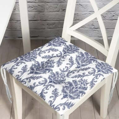 Modern Damask Temalı Dijital Baskılı Pofidik Kare Sandalye Minderi