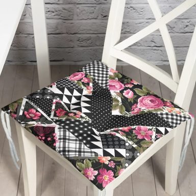 Karma Çiçek Geometrik Desenler Modern Pofidik Sandalye Minderi