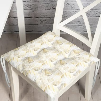 Geometrik Mermer Zeminli Modern Pofidik Sandalye Minderi