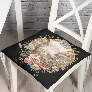 Siyah Zeminde Çiçek Bahçesi Exclusive Modern Tasarımlırlentlıfı