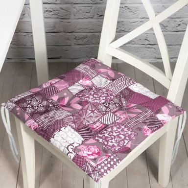 Realhomes Patchwork Desen Dijital Baskılı Modern Pofidik Sandalye Minderi