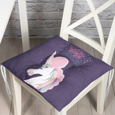 Baby Shower Unicorn At Tasarımlı Çocuk Odası Pofidik Sandalye Minderi