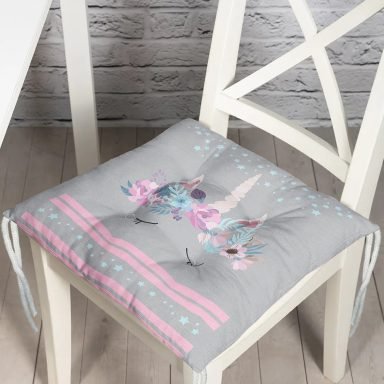 Realhomes Gri Zeminde Baby Shower Özel Tasarım Modern Pofidik Sandalye Minderi