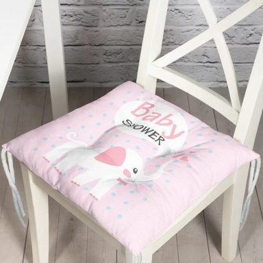Baby Shower Fil Desenli Dijital Baskılı Bebek Odası Pofidik Sandalye Minderi