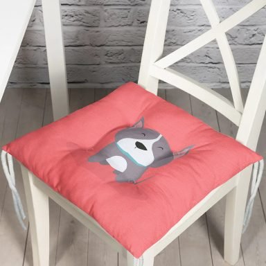 Realhomes Köpek Desenli Dijital Baskılı Modern Pofidik Sandalye Minderi