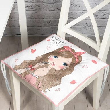 Fashion Girl Dijital Baskılı Modern Pofidik Sandalye Minderi