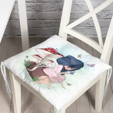 Fashion Girl Dijital Baskılı Modern Pofidik Sandalye Minderi