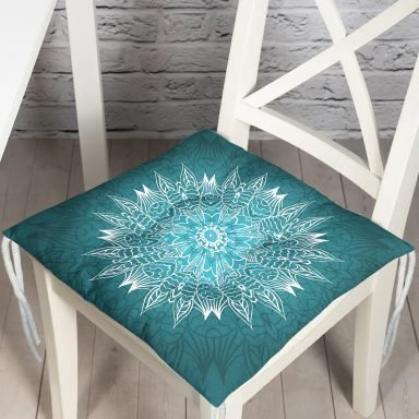 Weave Mandala Desenli Dekoratif Pofidik Sandalye Minderi