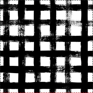 Siyah Zeminde Geometrik Kare Motifli Dekoratif Pofidik Sandalye Minderi