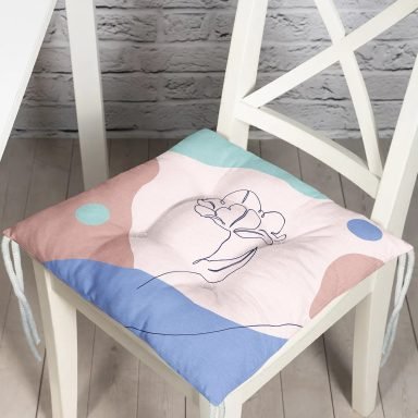 RealHomes Gül Desenli Bohemian Özel Tasarım Dekoratif Pofidik Sandalye Minderi
