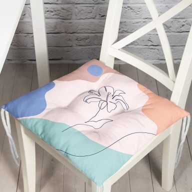 RealHomes Gül Desenli Bohemian Özel Tasarım Dekoratif Pofidik Sandalye Minderi
