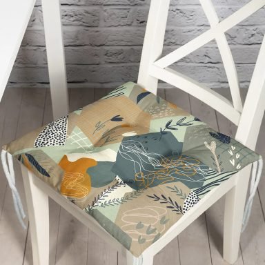 Geometrik Şekilli Bohemian Özel Tasarımlı Modern Pofidik Sandalye Minderi